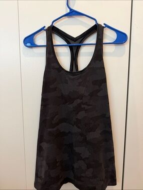 Lululemon Women's Black Camouflage Racerback Tank Top